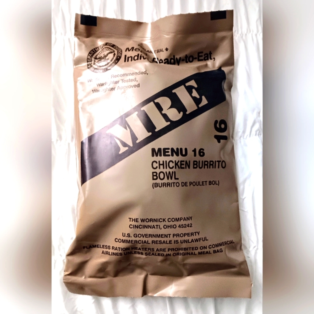 MRE Chicken Burrito Bowl Menu # 16